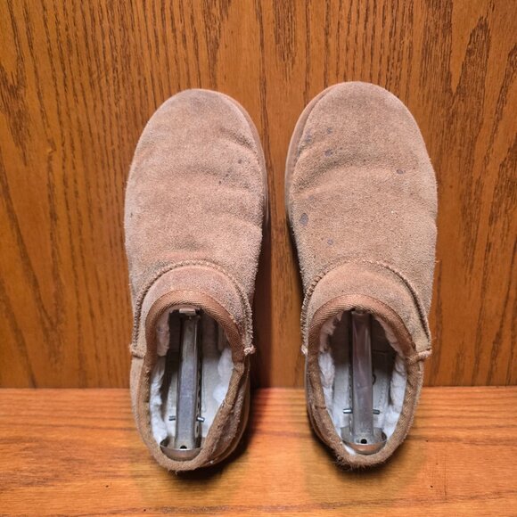 UGG Classic Micro Suede Booties Size 8 1108193 Chestnut Boots Slippers - Picture 6 of 8